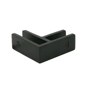 90 Degree Glass Bracing Clamp – Matte Black