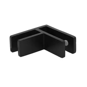 90 Degree Glass Bracing Clamp – Matte Black